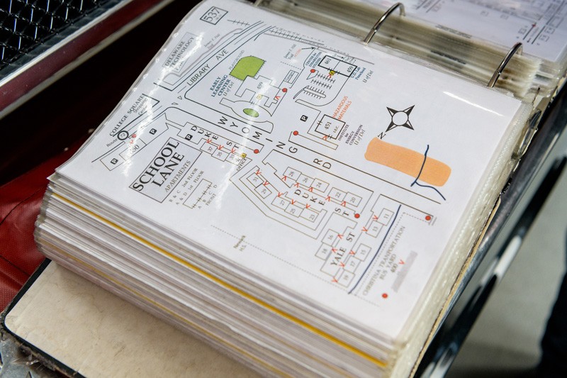 binder of road layout